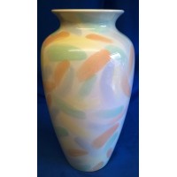 POOLE POTTERY ABSTRACT PASTEL BRUSH STROKES PATTERN 26cm ATHENS VASE 